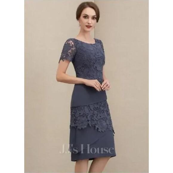 JJs House Formal Dress Wedding Size 12 Blue Gray Stormy - Picture 2 of 8